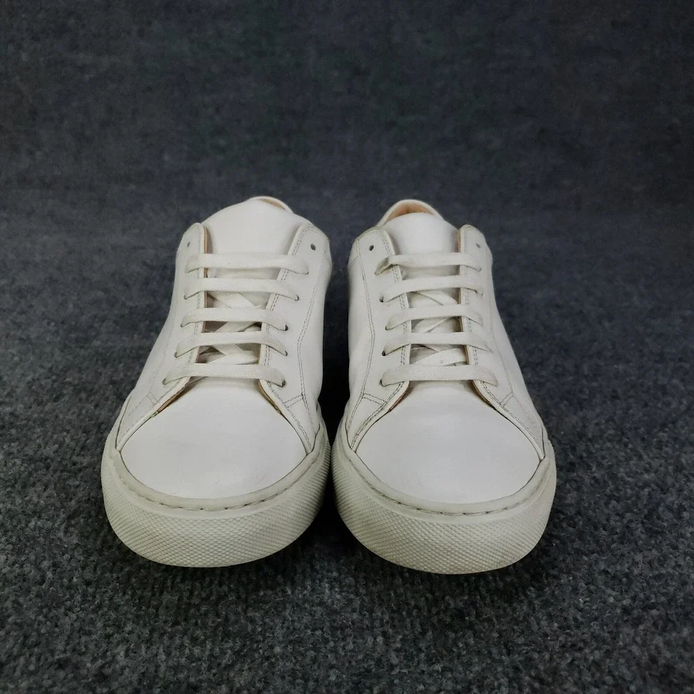 Margaux The Sneaker Women's EU 39.5 / US 9.5 White‎ Calf Leather Handmade Shoes - Picture 2 of 16